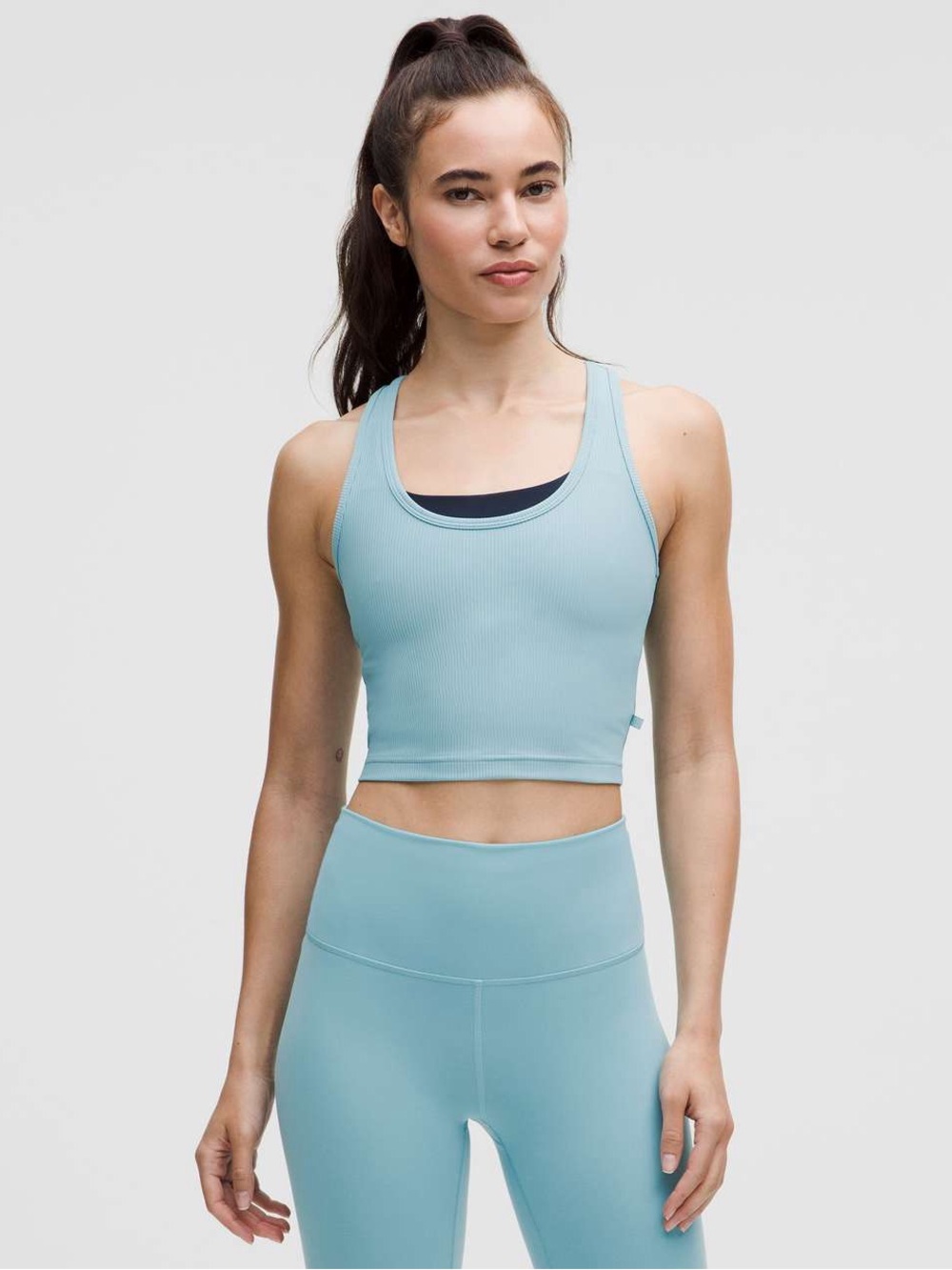 Lululemon Power Pivot Training Tank Top Washed Blue - Picture 1 of 10